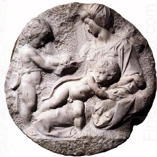 Michelangelo Buonarroti Madonna and Child with the Infant Baptist china oil painting image